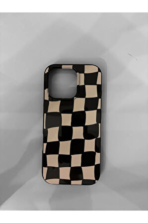 İPHONE 16 PRO UYUMLU DAMA DESENLİ SİLİKON KILIF