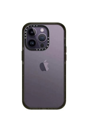 İPHONE 14 PRO UYUMLU KENAR RENKLİ SHOCK ŞEFFAF SİLİKON
