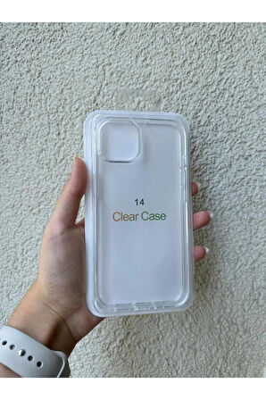 İPHONE 14 UYUMLU SERT PLASTİK ŞEFFAF KILIF