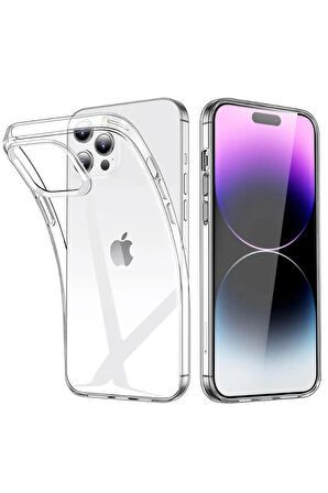 İPHONE 14 PROMAX UYUMLU SERT PLASTİK ŞEFFAF KILIF