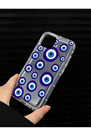 İPHONE 14 UYUMLU NAZAR BONCUK DESENLİ SİLİKON KILIF