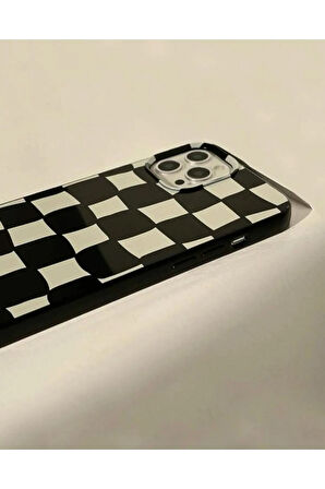 İPHONE 14 UYUMLU DAMA DESENLİ SİLİKON KILIF