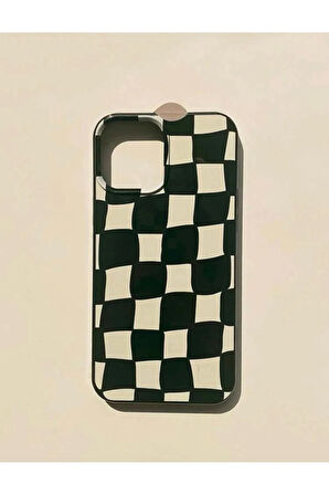 İPHONE 14 UYUMLU DAMA DESENLİ SİLİKON KILIF