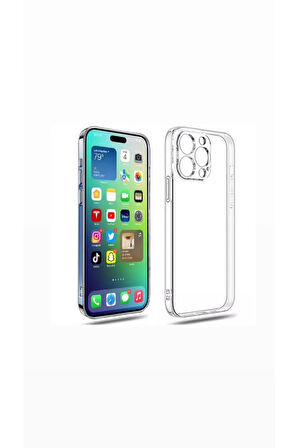 İPHONE 15 PRO MAX UYUMLU ŞEFFAF SİLİKON KILIF