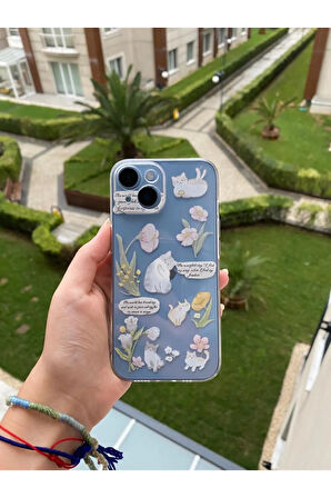 İPHONE 15 UYUMLU DESENLİ ŞEFFAF SİLİKON KILIF