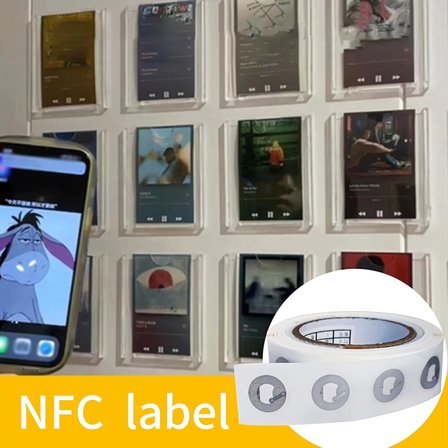 NFC Çıkartmaları NTAG213 Etiketleri 13.56MHz 144 Bayt Bellek RFID Etiketi Boş Yeniden Yazılabilir Etiket, NFC Etkin Cihazlarla Uyumlu (Yuvarlak-20 adet)