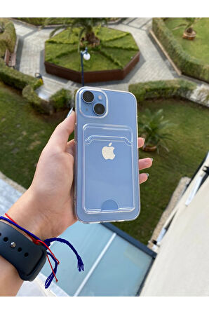 İPHONE 13 UYUMLU KARTLIKLIŞEFFAF SİLİKON KILIF