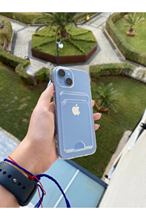 İPHONE 13 UYUMLU KARTLIKLIŞEFFAF SİLİKON KILIF