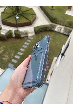 İPHONE 15 UYUMLU ŞEFFAF KARTLIKLI SİLİKON KILIF