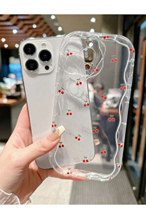 İPHONE 15 PLUS UYUMLU DESENLİ ŞEFFAF SİLİKON KILIF