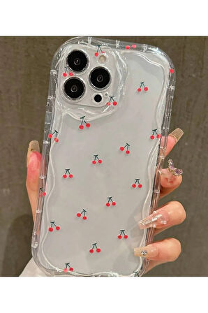 İPHONE 15 PLUS UYUMLU DESENLİ ŞEFFAF SİLİKON KILIF