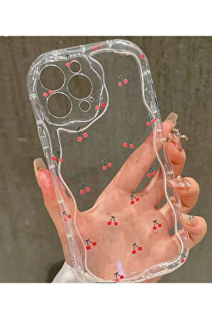 İPHONE 15 PLUS UYUMLU DESENLİ ŞEFFAF SİLİKON KILIF