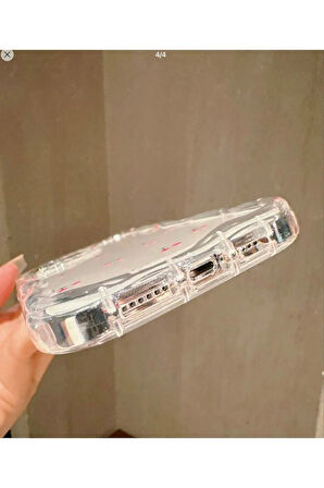 İPHONE 15 PLUS UYUMLU DESENLİ ŞEFFAF SİLİKON KILIF