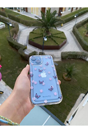 İPHONE 15 PLUS UYUMLU DESENLİ ŞEFFAF SİLİKON KILIF