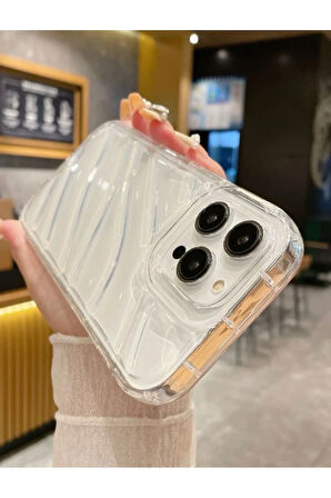 İPHONE 14 PRO MAX UYUMLU HAREKETLİ ŞEFFAF SİLİKON KILIF