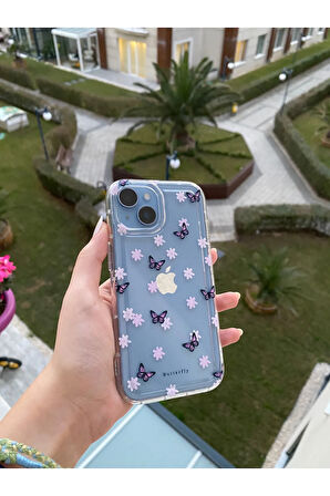 İPHONE 15 PRO  UYUMLU DESENLİ ŞEFFAF SİLİKON KILIF