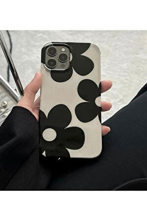 İPHONE 15 PRO UYUMLU ÇİÇEK DESENLİ SİLİKON KILIF