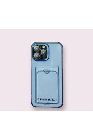 İPHONE 15 PRO MAX UYUMLU KARTLIKLI SİLİKON KILIF