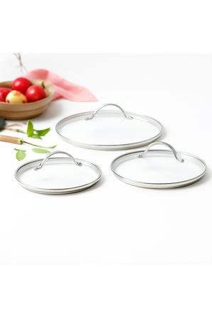 Greenpan 28 cm Cam Kapak | Temperli Cam | Fırına Dayanıklı Paslanmaz Çelik Sap | 220°C Fırın 