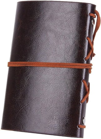 Retro Vintage Denizcilik Defteri Klasik PU Deri Kapak Not Defteri Seyahat Günlüğü Seyahat Dergisi Doldurulabilir Eskiz Defteri Spiral Halka Binder Günlüğü Boş Sayfalar, Astarsız Kağıt, Retro Kolye, Klasik Kabartmalı (130x185 mm, Kahve)