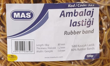 AMBALAJ LASTİĞİ 500GR%80 KAUÇUK MİDİ 385