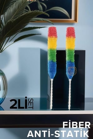 2 Li Set Fiber Toz Alma Püskülü California Design, 719657