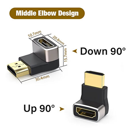 Anunnaki 90 Derece HDMI Çevirici Dönüştürücü 8K