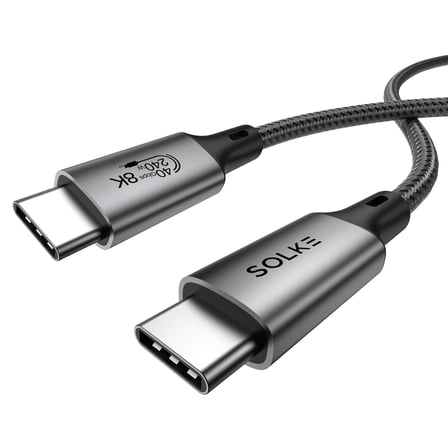 USB4 USB-C Kablo 1.8 m 240W 40Gbps 8K 60Hz 4K 144Hz Thunderbolt 3/4 Uyumlu Type-C Hızlı Şarj Veri Görüntü ve Ses Aktarım Kablosu