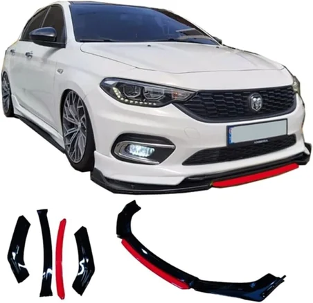 Fiat Egea İle Uyumlu Ön Lip 4 Parça Tampon Eki Fiat Egea İle Uyumlu Karlık Model Lip