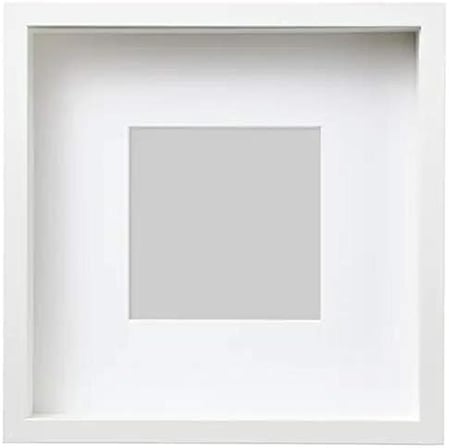 Sannahed IKEA RIBBA 25X25 CM DERİN BEYAZ KARE AHŞAP FOTOĞRAF RESİM ÇERÇEVESİ PASPARTULU
