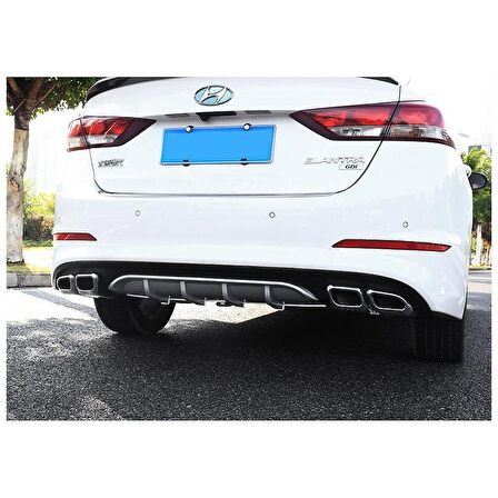 Hyundai elantra arka difüzör çift çıkış egzoz 2017+