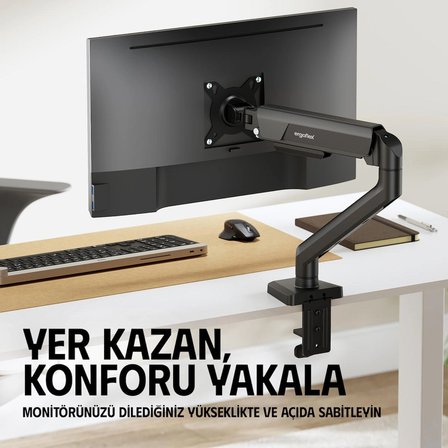 Ergoflex EF X10 Siyah 22-40inch Amortisörlü 12 kg Monitör Standı 2026 Versiyon