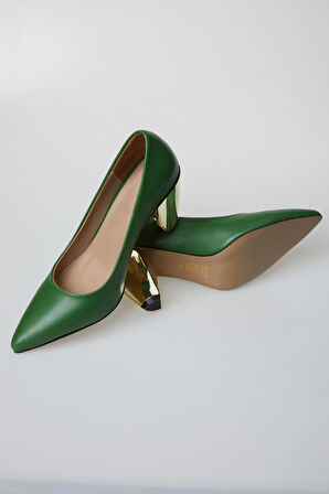 Kadın Gold Topuklu Tasarım  Stiletto