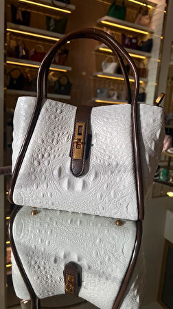 İthal  Timsah Derisi  Uzun Askılı Kadın Çanta