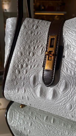 İthal  Timsah Derisi  Uzun Askılı Kadın Çanta