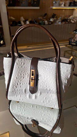 İthal  Timsah Derisi  Uzun Askılı Kadın Çanta