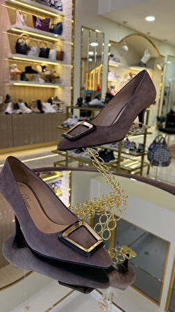 Duygushoesbag Hakiki Deri Kadın Topuklu Ayakkabı