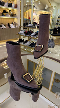 Duygushoesbag Kadın Hakiki Deri Bot