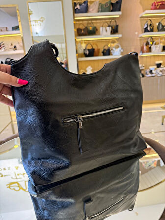 İthal Zımbalı Model Büyük Boy Halkalı Askılı Kadın Çanta