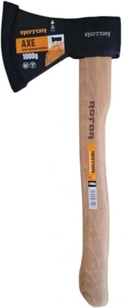 Ax 613 Ahşap Saplı Balta 1000gr Nacak Kamp Odun Kesme(39 CM SAP UZUNLUĞU)