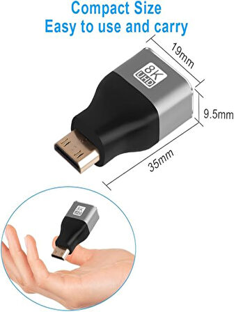 Anunnaki 8K Uhd Mini HDMI to HDMI Çevirici Dönüştürücü Converter 