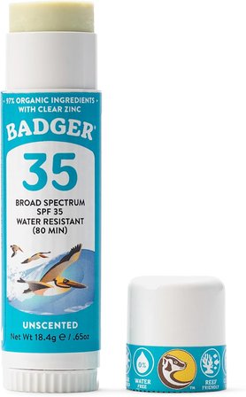 Badger Kokusuz (mavi) Güneş Kremi Stick SPF35 (Kolay Sürülüm) 18.4 gr