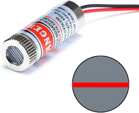 5mW 650nm Kırmızı Çizgi Lazer Modül Lens ile Odak Ayarlı 12mm Çap