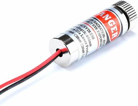 5mW 650nm Kırmızı Çizgi Lazer Modül Lens ile Odak Ayarlı 12mm Çap