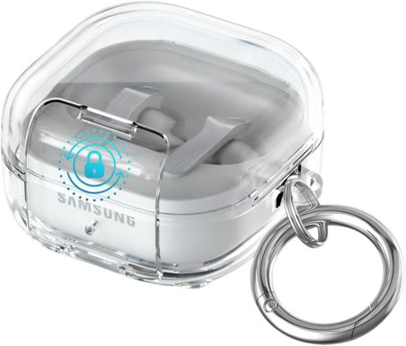 Samsung Galaxy Buds4 Pro/Buds 4 için Kılıf [Güvenlik Kilit Tasarımlı] Transparent-Lock Kulaklık Kılıfı Sararmaya Dayanıklı Taşıma Askılı TPU Koruyucu Samsung Buds 4 Pro Kılıf (Şeffaf)