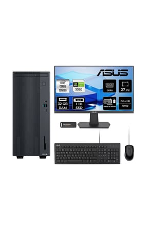 ExpertCenter P500 i5 13420H 32GB 1TB SSD RTX3050/6GB FDOS Masaüstü Bilgisayar + 27" Monitör
