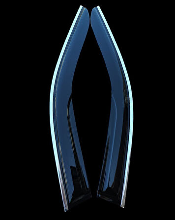 Renault Express Düz Kromlu Cam Rüzgarlığı 2021 ve Üzeri 2li