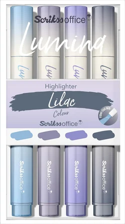 Scrikss Lumina Fosforlu Kalem Lilac, 4'lü Set, Lilac