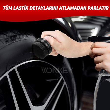 - Araba Lastik Parlatıcı Aplikatör Fırçası, Premium Araç ve Motor Lastik Parlatma Aparatı
