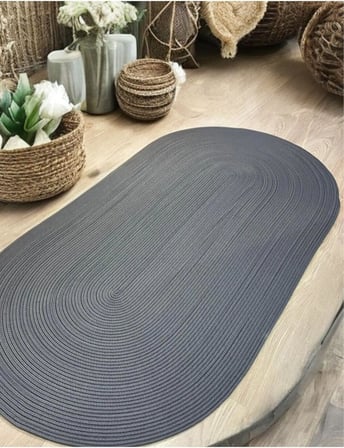 Jüt, Halı, kilim, Paspas, Yolluk, Balkon Halısı, Kolidor Halısı, Çeyizlik Ev Eşyası, Banyo Paspası 100 x 150 Antrasit